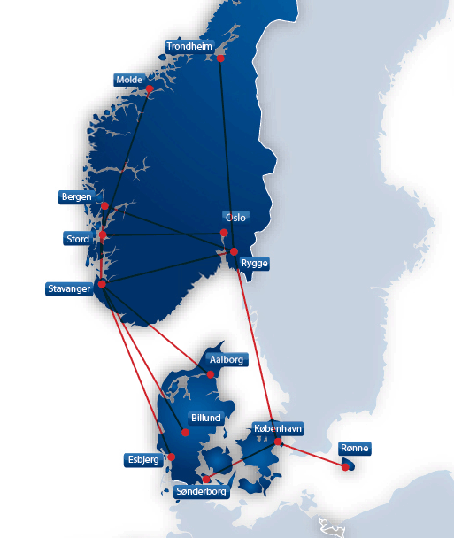 DAT Airlines Route Map