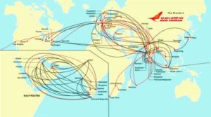 Air India route map