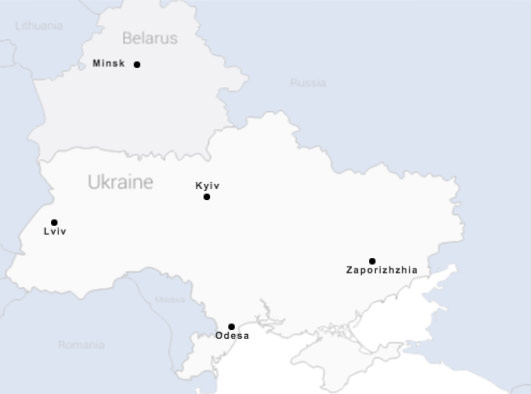 Motor Sich Airlines Route Map